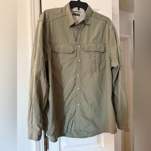 REI Men's Casual Button Down Shirt - Olive Green